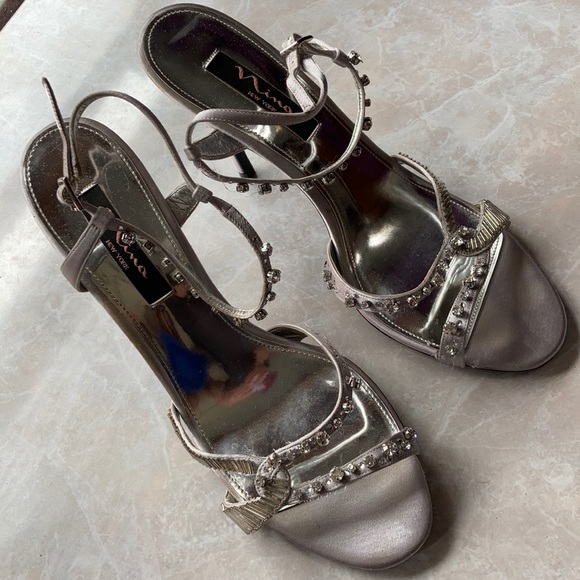 Silver Rhinestone Heels - Picture 2 of 7